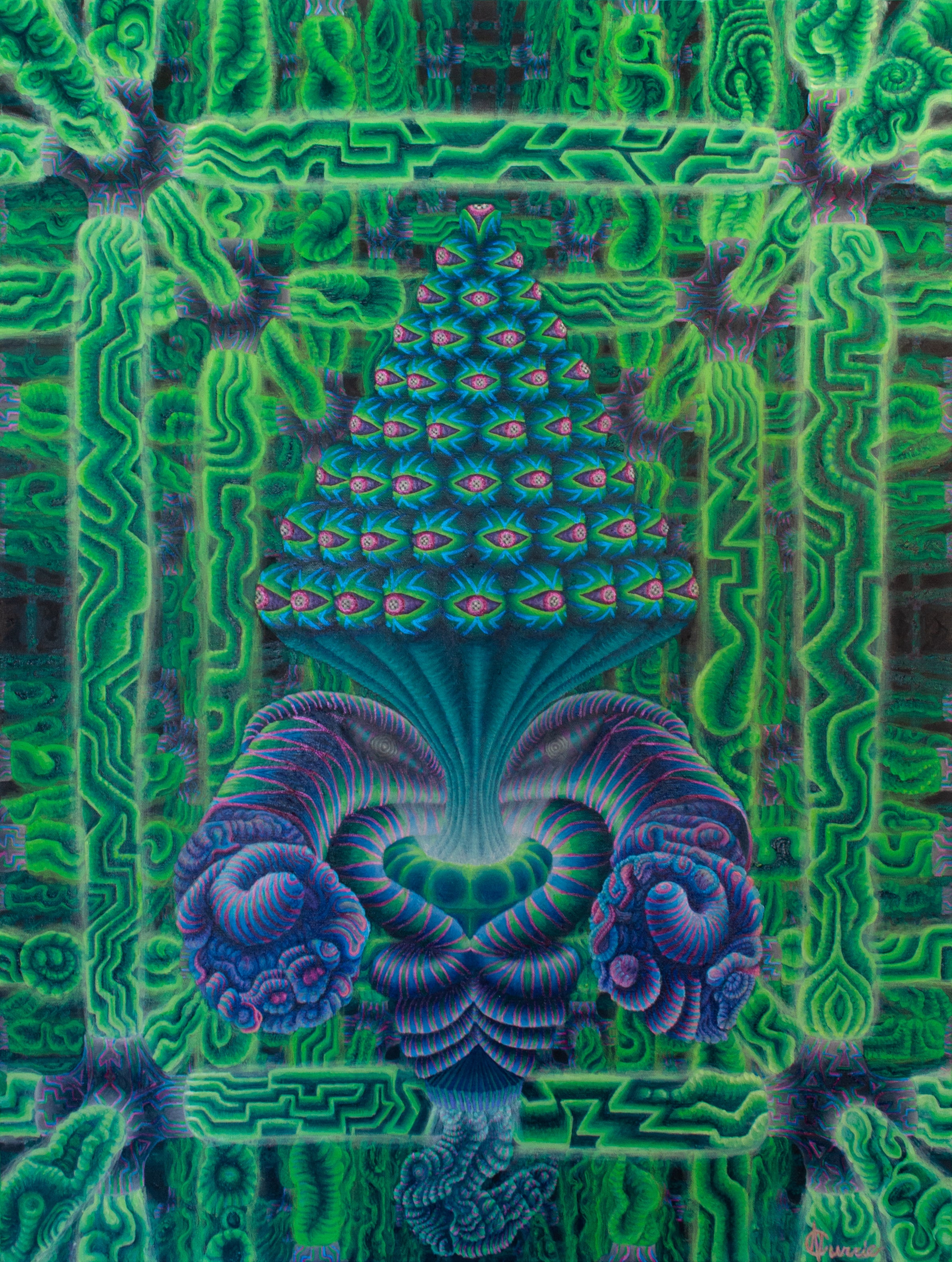 Energetic Grid Keeper Canvas Print